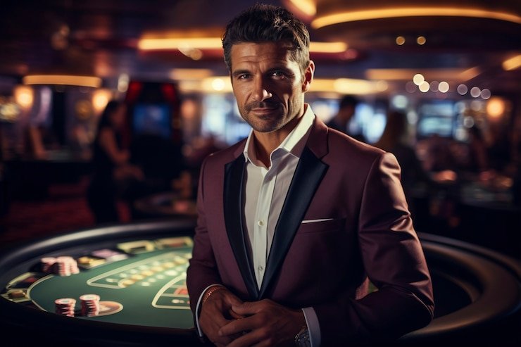 Blackjack — Permainan strategi klasik Meja blackjack dengan dealer di studio goldtogel Diamond Empire