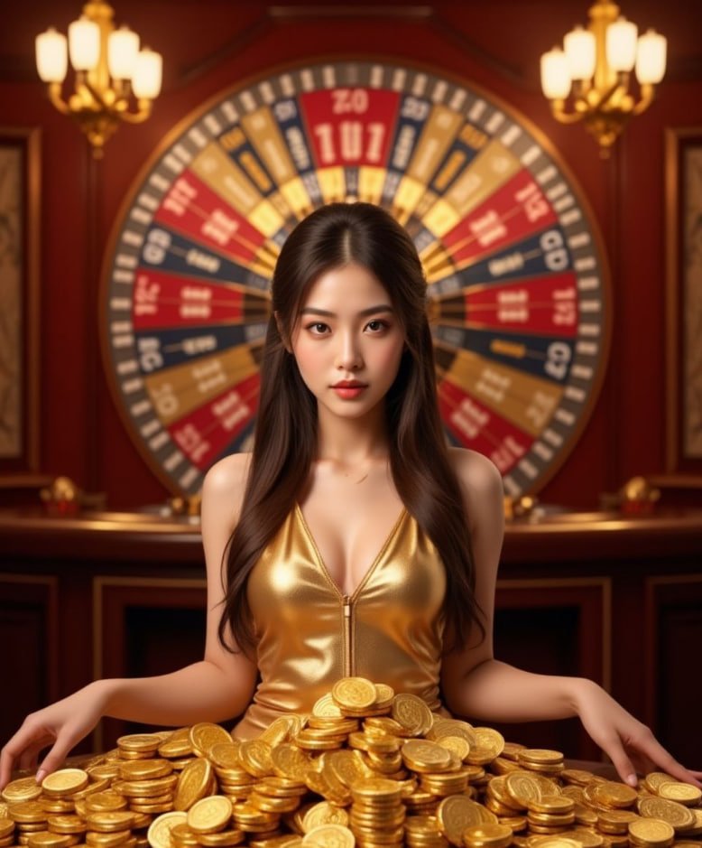 Roulette — Prediksi nomor dan warna Meja roulette dengan roda berputar di goldtogel